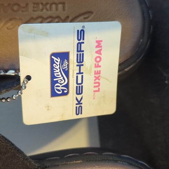 New With Tags Women's Skechers Luxe Form Slip On Wedge Sandals Black Sz 7 - Picture 2 of 16